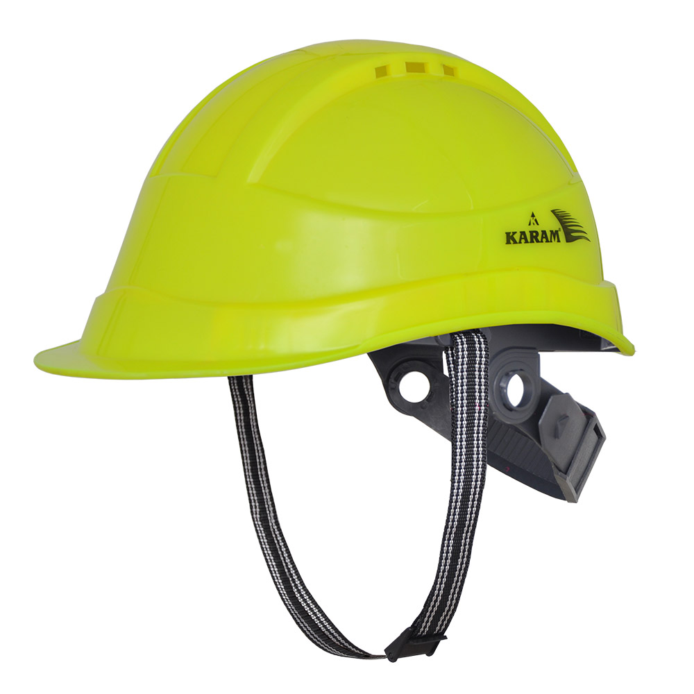 Safety Helmet with Protective Peak with Slider Type Adjustment and