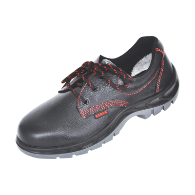 Deluxe Workman Black Leather Safety Shoes