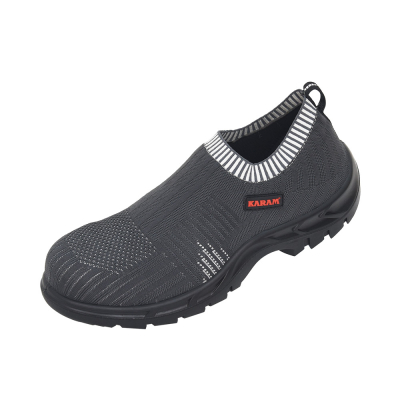 Flytex Grey Sporty Slip-on Safety Shoes