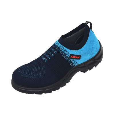 Flytex Black and Blue Sporty Slip-on Safety Shoes