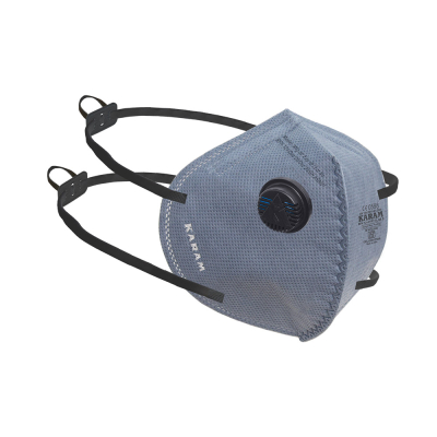 FFP2 SL NR D Disposable Face Respirator with Exhalation Valve, Nose Padding and Headbands having Adjuster