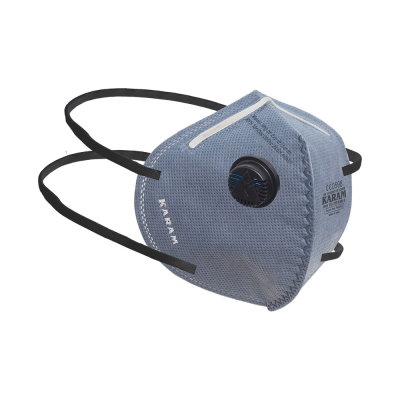 FFP3 SL NR D Disposable Face Respirator with Exhalation Valve, Nose Padding and Headbands having Adjuster