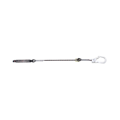 Energy Absorbing Kernmantle Rope Adjustable Lanyard with One Side Loop and other Side Hook PN136