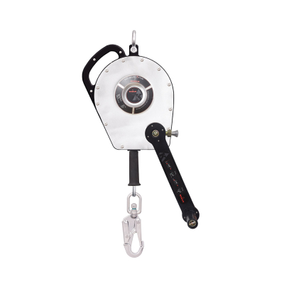 Heavy Duty Sealed Retrieval Fall Arrest Block with 20 Meter Galvanized Wire Rope and Stainless Steel Snap Hook